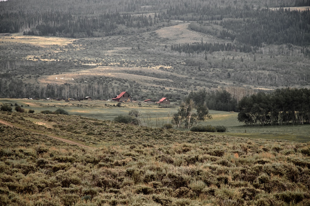 Ranch in the valley below